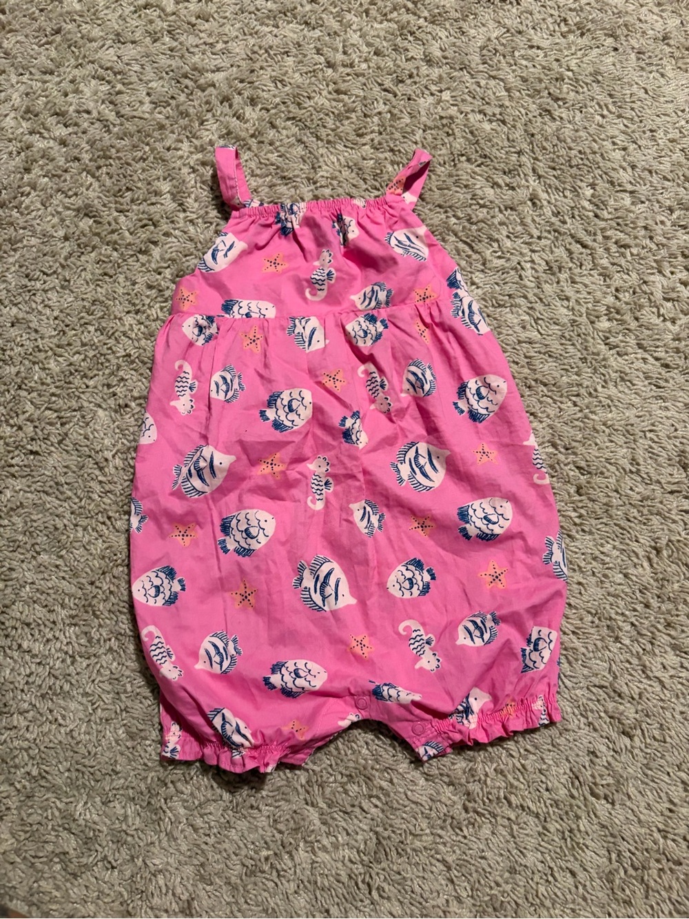 Carter’s 24M Pink Fish Ocean Romper NWT